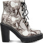Botas sociais femininas Madden Girl Archiee com estampa de cobra, marrom, tamanho 7 M