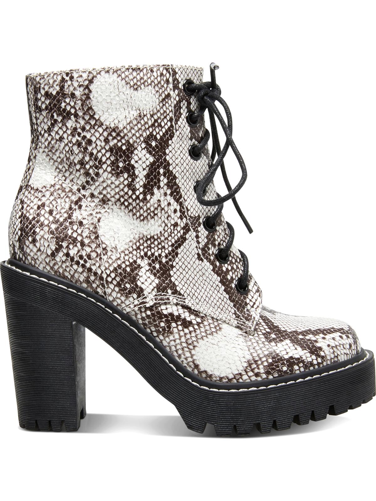 Botas sociais femininas Madden Girl Archiee com estampa de cobra, marrom, tamanho 7 M
