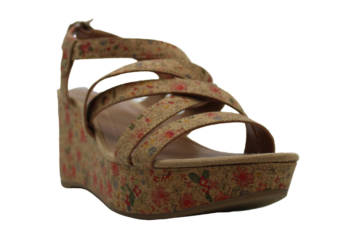 Sandálias plataforma casuais abertas de couro Ionna femininas Style &amp; Co, marrom, tamanho 9 M