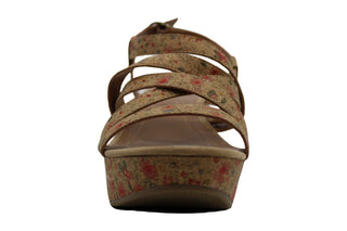 Sandálias plataforma casuais abertas de couro Ionna femininas Style &amp; Co, marrom, tamanho 9 M