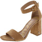 Sandálias femininas Elizabeth Circus by Sam Edelman, cor camelo escuro, tamanho 9,5 M
