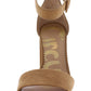 Sandálias femininas Elizabeth Circus by Sam Edelman, cor camelo escuro, tamanho 9,5 M