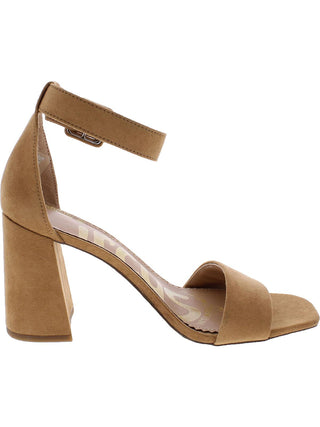 Sandálias femininas Elizabeth Circus by Sam Edelman, cor camelo escuro, tamanho 9,5 M