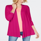 Karen Scott Cardigan Feminino Drapeado Frente Aberta Roxo Tamanho Grande