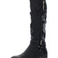 Botas de montaria femininas White Mountain Remi de couro sintético, pretas, tamanho 6 M