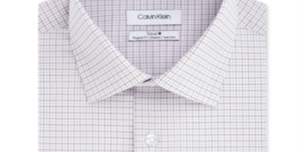 Camisa social masculina Calvin Klein Classic Regular Fit, sem passar, com elástico, tamanho XL, branca