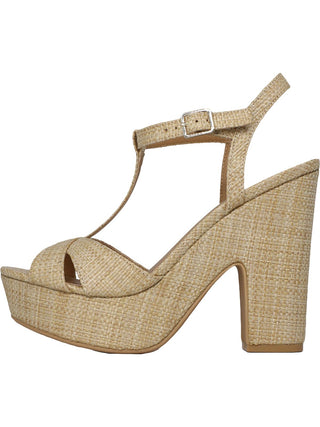 Sandálias femininas Sun + Stone Jamie Platform com salto aberto e bico fino, tamanho 9,5 M