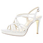 Adrianna Papell Plataformas Adri Strappy Abertas Femininas Brancas Tamanho 10 M