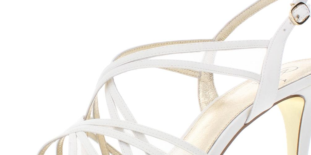 Adrianna Papell Plataformas Adri Strappy Abertas Femininas Brancas Tamanho 10 M