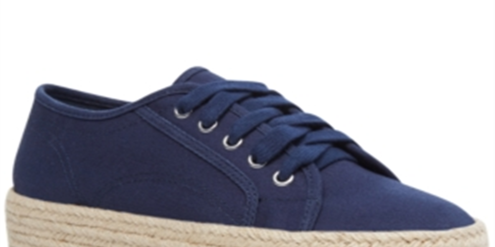 Tênis plataforma feminino Wild Pair Sofeya Espadrille azul marinho, tamanho 5M