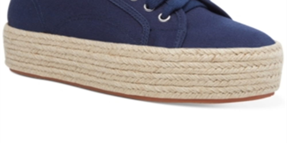 Tênis plataforma feminino Wild Pair Sofeya Espadrille azul marinho, tamanho 5M
