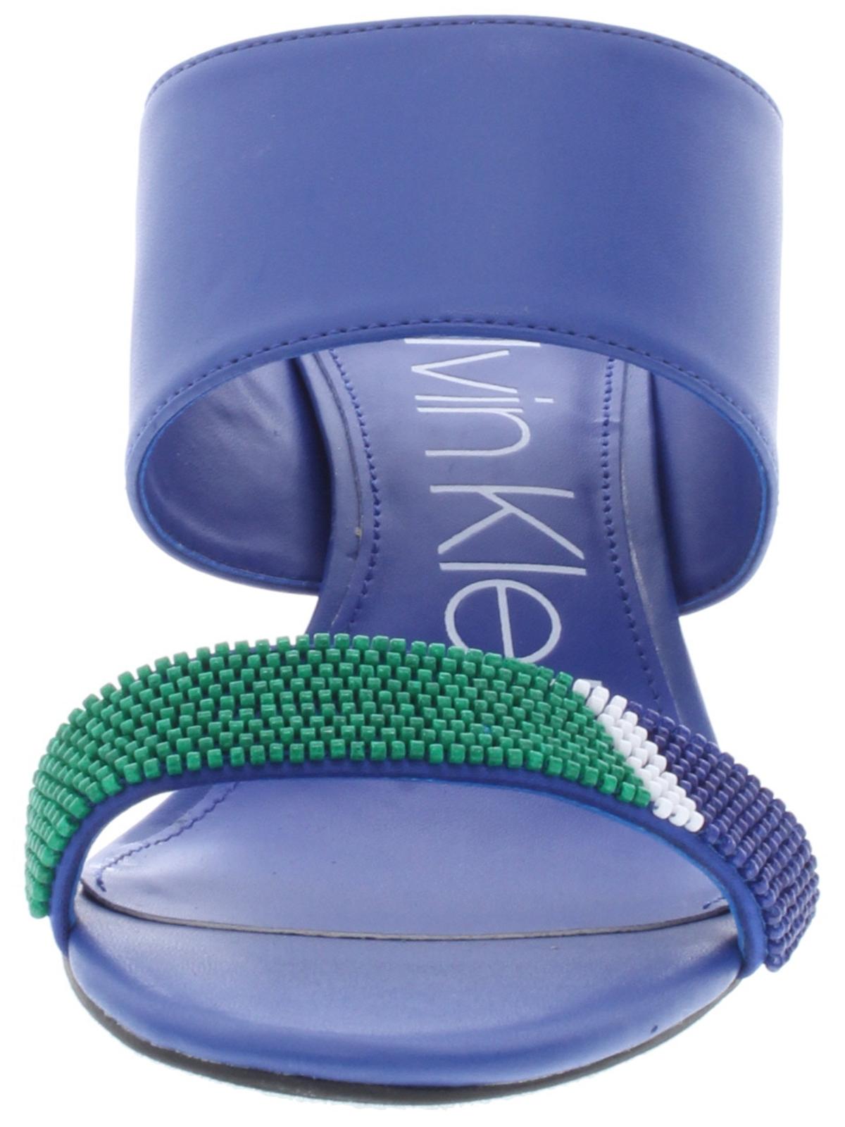 Sandálias Calvin Klein Cecily Femininas Azuis Tamanho 6,5M