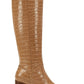 Botas de cano alto femininas Marc Fisher Revely Leather, bico quadrado, marrom, tamanho 7,5 M