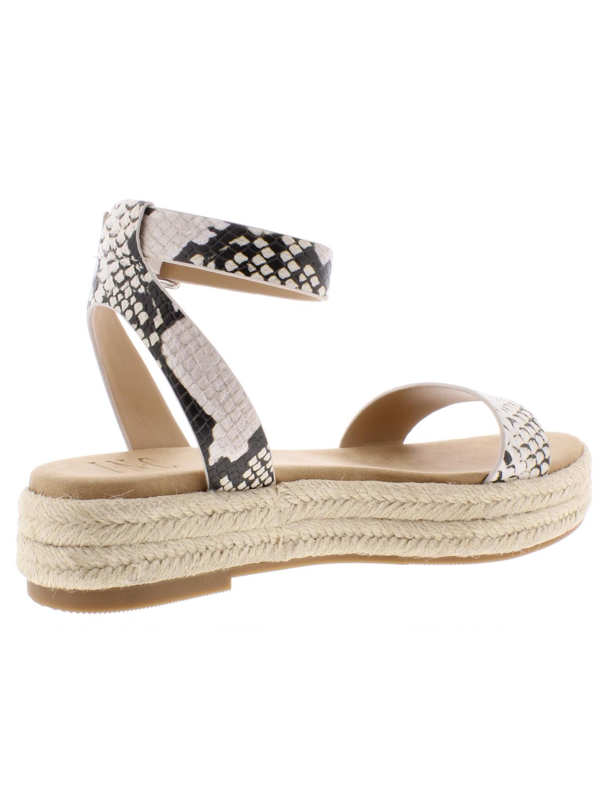 Sandálias plataforma femininas de couro sintético Valetta da INC International Concepts, pretas, tamanho 10 M