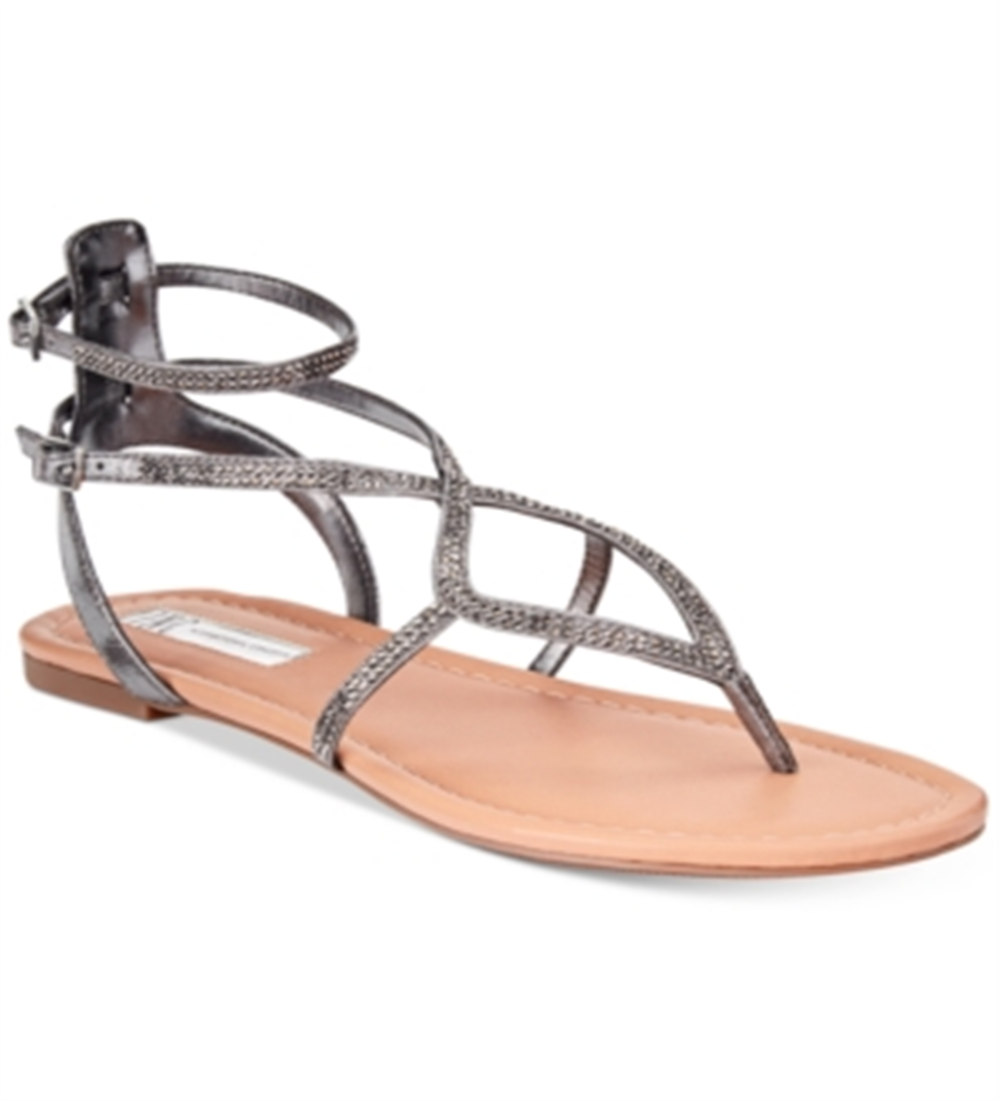 Sandálias Maconn Flat Femininas INC International Concepts Cinza Tamanho 8M