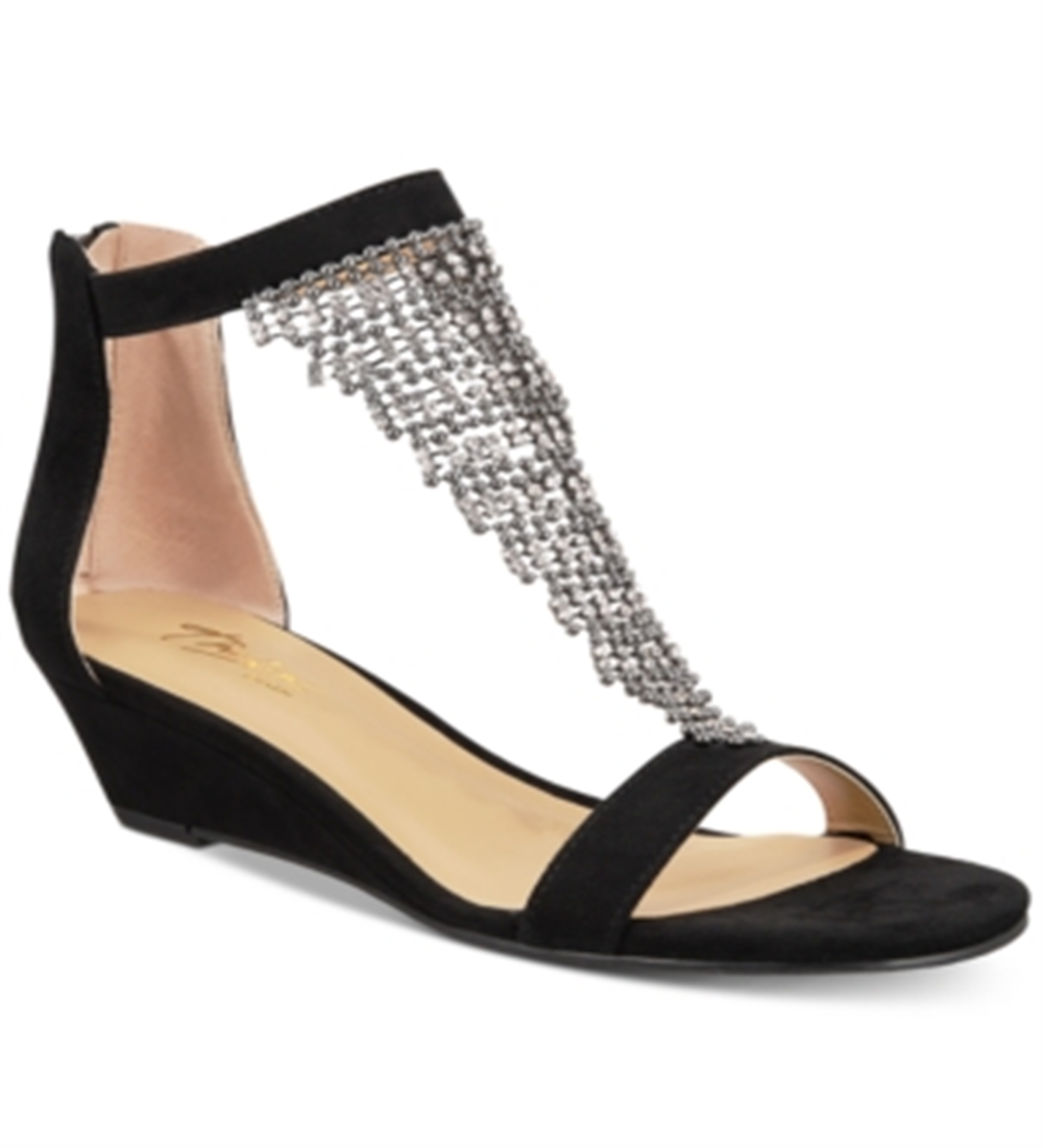 Sandálias de salto alto com detalhes Tacey da Thalia Sodi, pretas, tamanho 6,5 M-WC