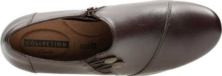 Clarks Emslie Warren Ankle Bootie Feminino Marrom Tamanho 8,5 M