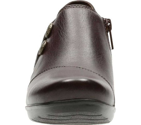 Clarks Emslie Warren Ankle Bootie Feminino Marrom Tamanho 8,5 M