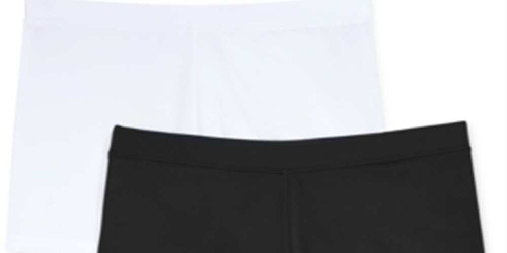 Playground Pals Little Girls &amp; Big Girls - Pacote com 2 shorts de ciclista lisos, pretos, tamanho G