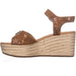 Sandálias bordadas femininas Lucky Brand, marrom, tamanho 10 M