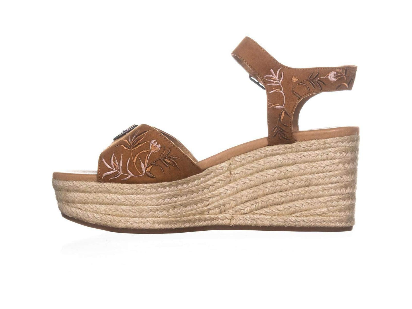 Sandálias bordadas femininas Lucky Brand, marrom, tamanho 10 M
