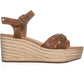 Sandálias bordadas femininas Lucky Brand, marrom, tamanho 10 M