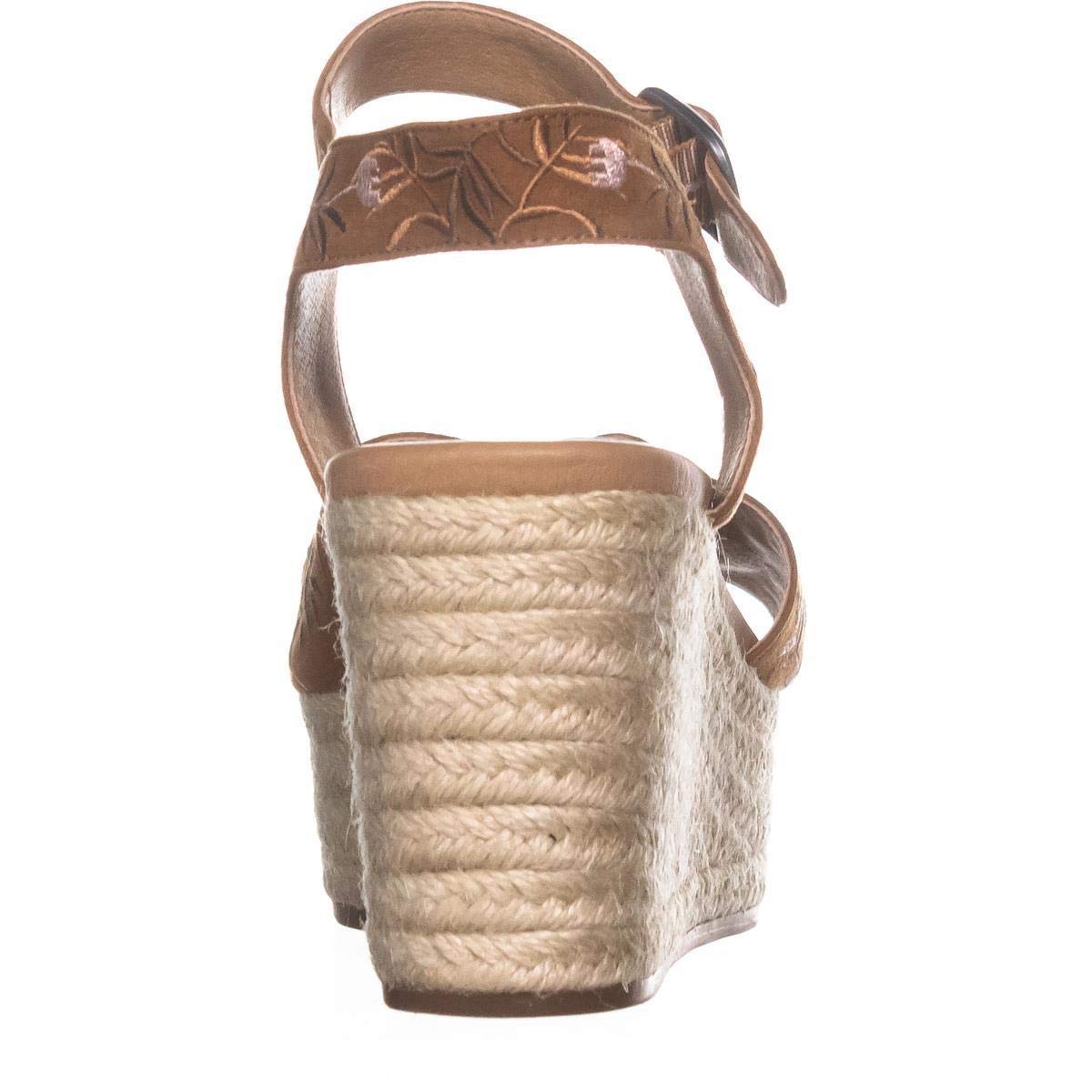 Sandálias bordadas femininas Lucky Brand, marrom, tamanho 10 M