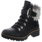 Botas de inverno femininas American Rag Jojo de couro sintético, pretas, tamanho 5 M