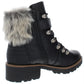 Botas de inverno femininas American Rag Jojo de couro sintético, pretas, tamanho 5 M