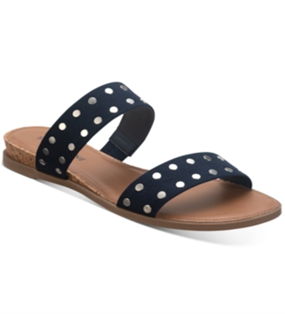 Tênis feminino Sun + Stone Easten Slide, azul marinho, tamanho 7,5 W