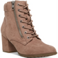 Botas femininas Madden Girl de camurça com bico amendoado e cano curto, tamanho 9,5 m