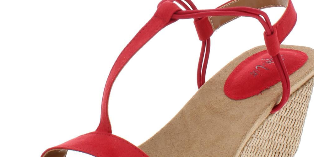 Sandálias Mulan Wedge Femininas Style &amp; Co Vermelhas Tamanho 7,5M