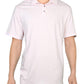 Camisa casual masculina Perry Ellis com gola listrada, rosa, tamanho XX-G
