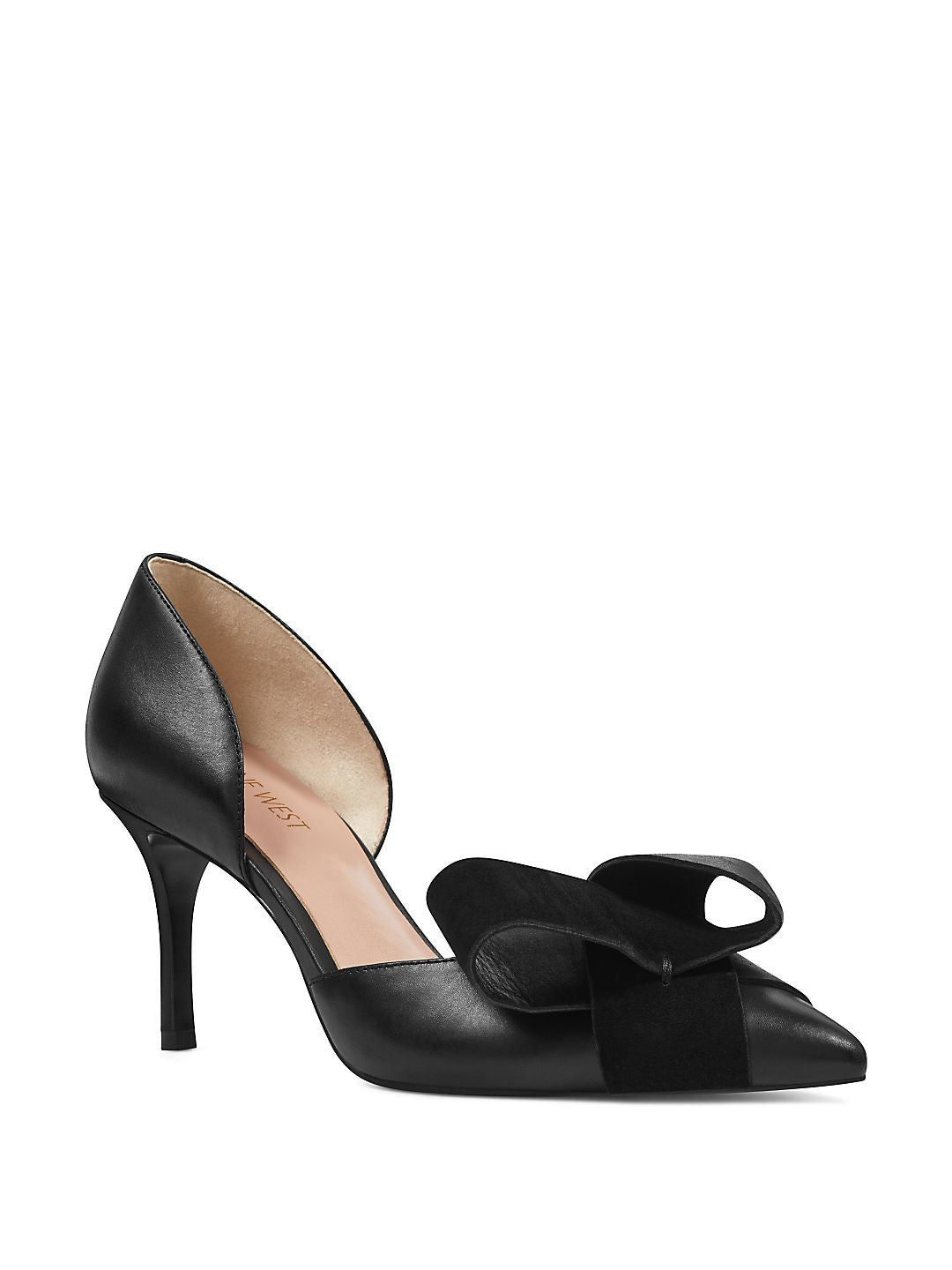 Sapato feminino Nine West Accent Mcfally Oragami Leather D'Orsay, preto, tamanho 8,5 M