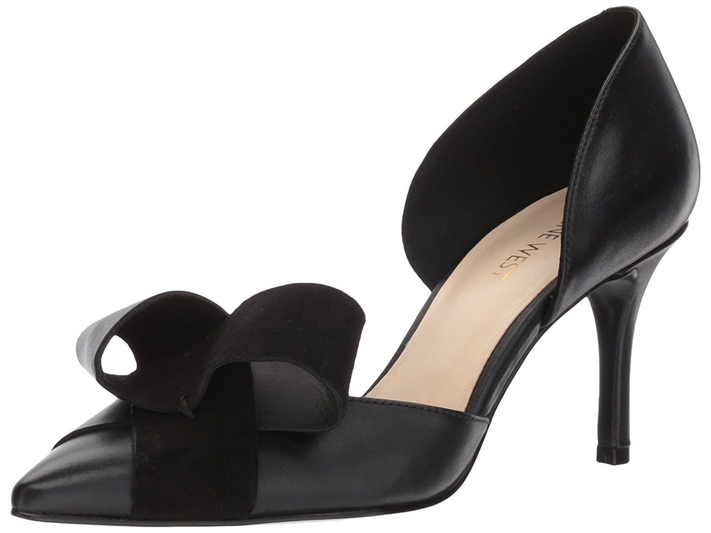 Sapato feminino Nine West Accent Mcfally Oragami Leather D'Orsay, preto, tamanho 8,5 M