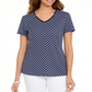 Karen Scott Blusa Listrada Feminina Azul Tamanho XS