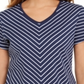 Karen Scott Blusa Listrada Feminina Azul Tamanho XS