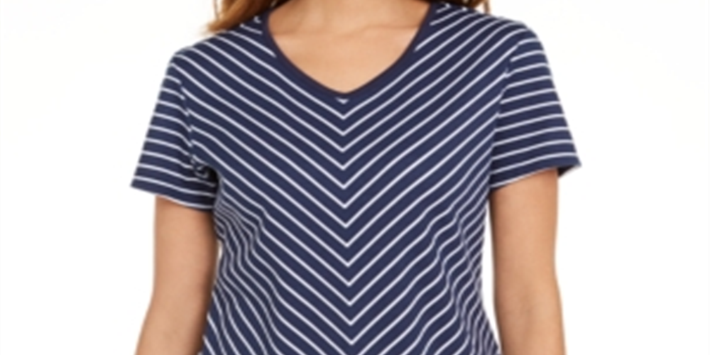 Karen Scott Blusa Listrada Feminina Azul Tamanho XS