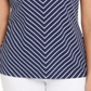 Karen Scott Blusa Listrada Feminina Azul Tamanho XS