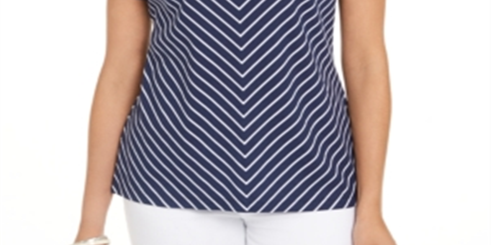 Karen Scott Blusa Listrada Feminina Azul Tamanho XS