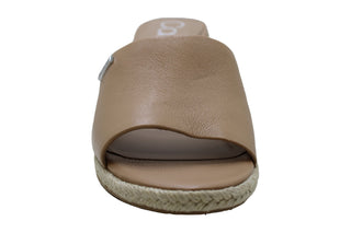 Calvin Klein Sandálias Femininas Britta Couro Abertas Plataforma Casual Marrom Tamanho 9,5M