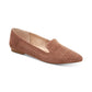 Alfani Sapatos Femininos Poee Couro Bico Fino Mocassim Marrom Tamanho 6M