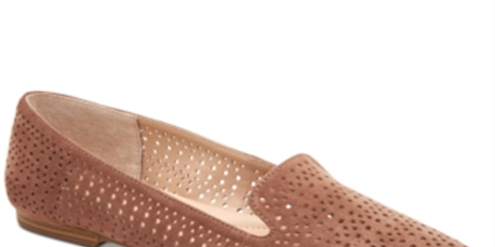 Alfani Sapatos Femininos Poee Couro Bico Fino Mocassim Marrom Tamanho 6M