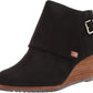 Botas de cano curto femininas Dr. Scholl's Create Wedge, pretas, tamanho 7,5 M