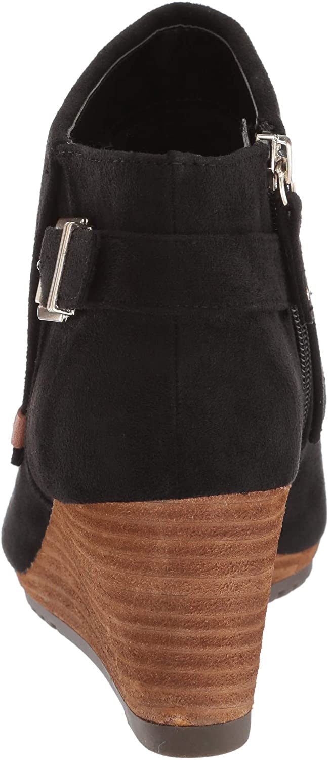 Botas de cano curto femininas Dr. Scholl's Create Wedge, pretas, tamanho 7,5 M