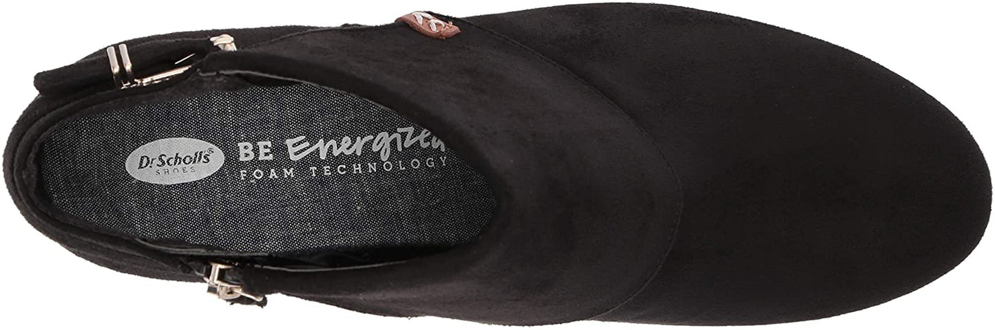 Botas de cano curto femininas Dr. Scholl's Create Wedge, pretas, tamanho 7,5 M