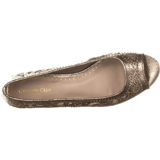 Charter Club feminino CASSIAA tecido aberto casual slide sandálias cinza tamanho 6,5 M