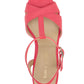 Tamancos femininos Sun Stone Coral 1 com plataforma, acolchoados, com tiras em T, antiderrapantes, salto bloco Jamie e fivela, tamanho coral 9,5 M