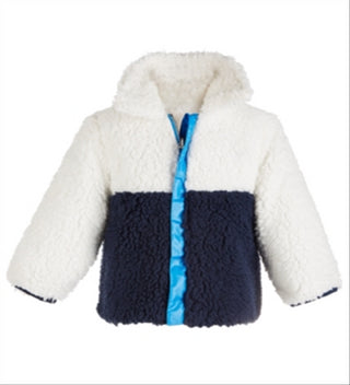 First Impressions Baby Boy's Reversible Colorblocked Jacket Blue Size 12 Months