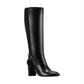 Botas de montaria femininas Bandolino Bilya com zíper até o joelho, pretas, tamanho 7,5 M